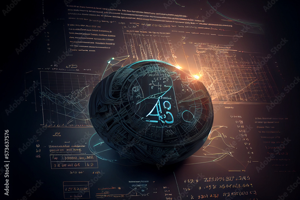 A fantasy math background featuring imaginary mathematical equations ...