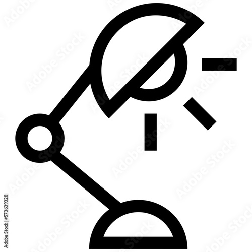 Desktop Lamp Line Icon