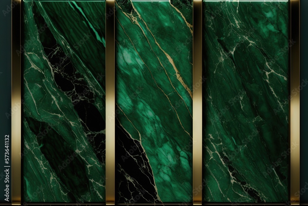 green marble set texture, wallpaper, generative ai Stock Illustration