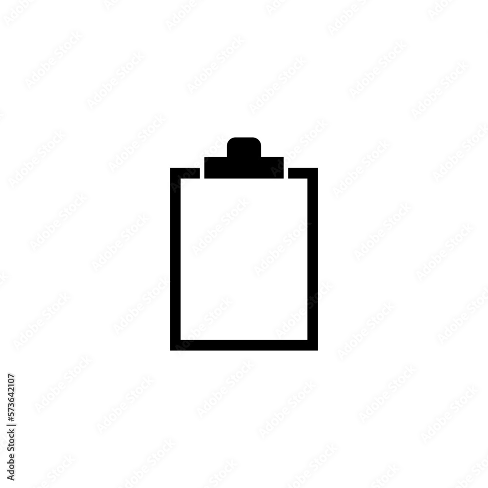 Clipboard or checklist icon in flat design isolated on white Clipboard or checklist icon in flat design isolated on white