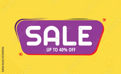 Special offer banner. hot sale. mega sale. SALE UP TO 40% OFF.