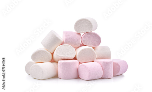 Heap of marshmallows isolated on transparent background. PNG
