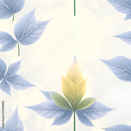 autumn leaves background - winter leaves on white background - Generative AI