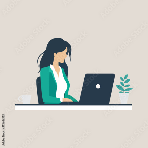 business woman working in office business woman