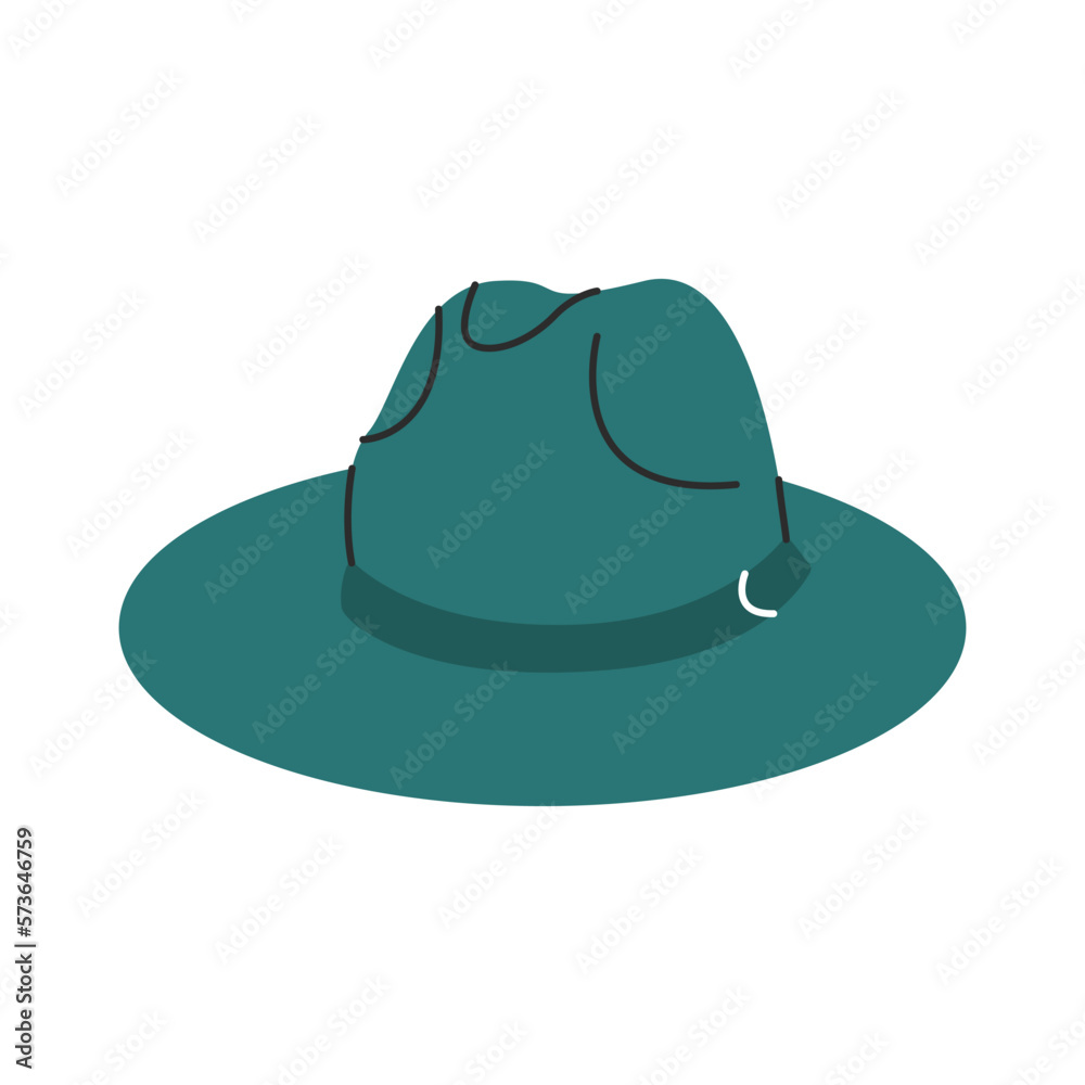 Stylish hat. Elegant fedora with ribbon, cartoon fashion headwear isolated white background. Vector cartoon illustration Stylish hat. Elegant fedora with ribbon, cartoon fashion headwear isolated white background. Vector cartoon illustration
