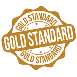 Gold standard label or stamp