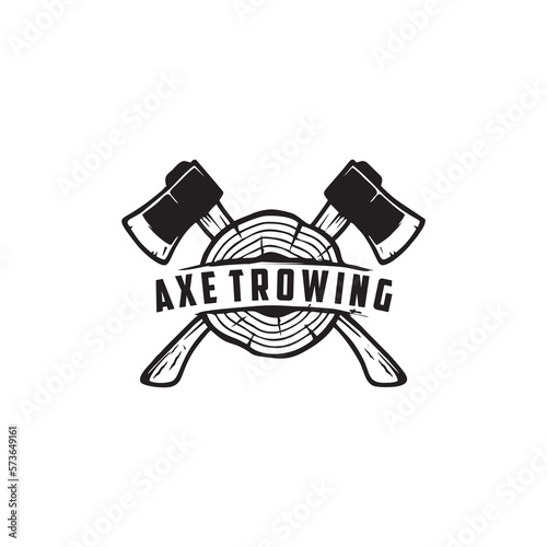 ax throwing logo design