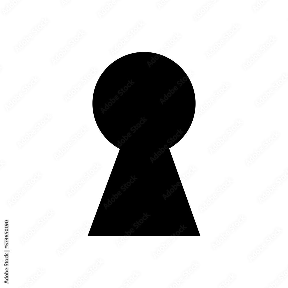 Black keyhole icon isolated on white background. Door lock. Security. Safety illustration. Privacy. Key hole pictogram Black keyhole icon isolated on white background. Door lock. Security. Safety illustration. Privacy. Key hole pictogram