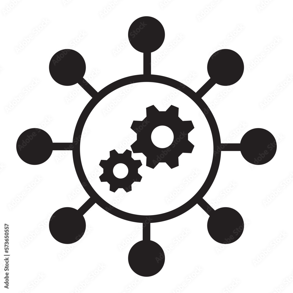 automated process icon vector, project icon vector automated process icon vector, project icon vector