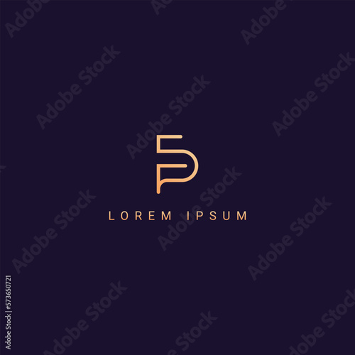 Alphabet PE EP letter luxury and classy style logo design template vector illustration.