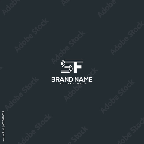 Alphabet SF FS letter luxury and classy style logo design template vector illustration