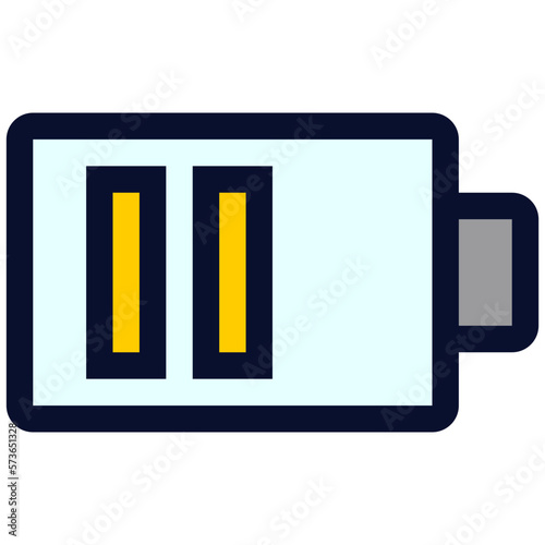 Half Battery Color Icon