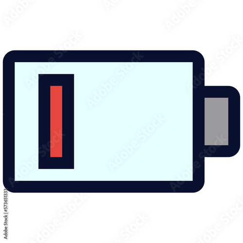 Almost Empty Battery Color Icon