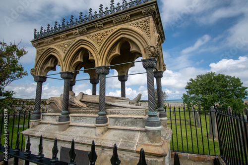 Monument to Grace Darling at St Aidan's Church, Bamburgh, UK photo