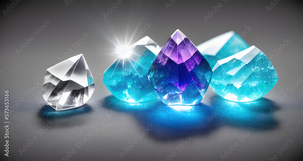 Fototapeta premium AI Digital Illustration Gems Background