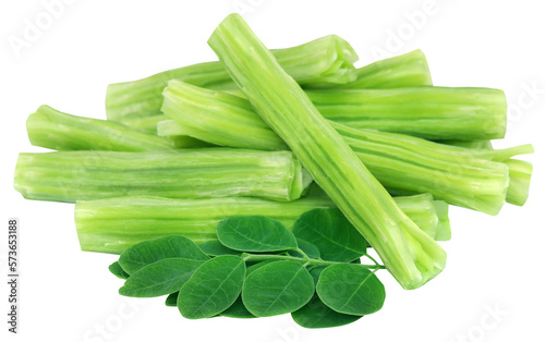 Edible moringa oleifera with green leaves photo