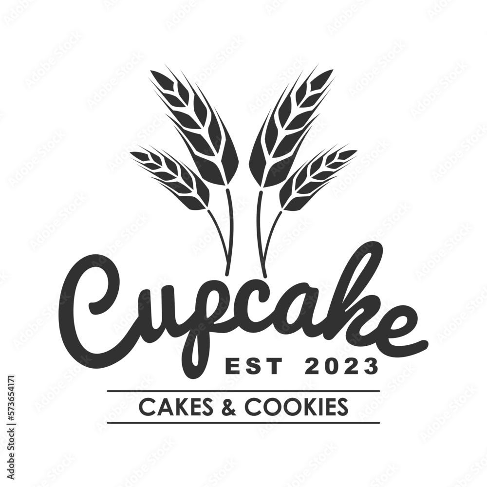 Bakery logo in flat style. bakery black white emblems.