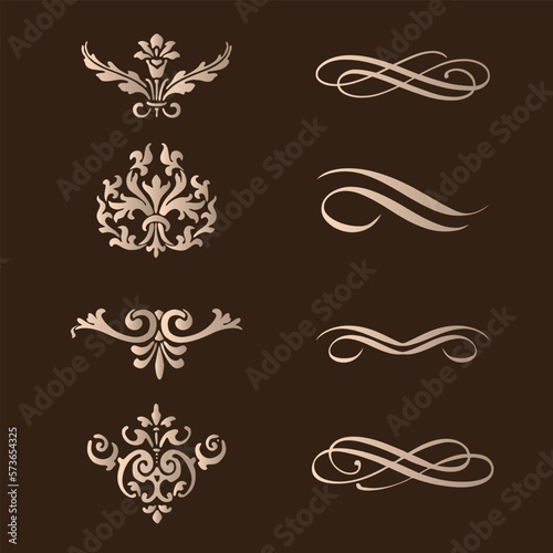 vector luxury ornamental elements collection