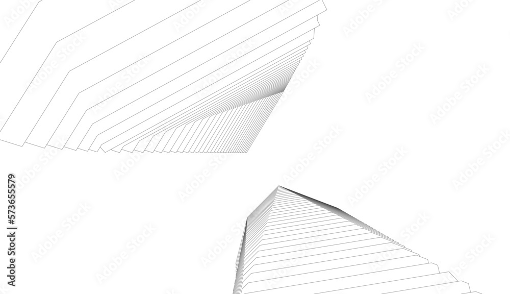 Abstract modern architecture vector illustration