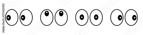 Cartoon eyes vector icons set