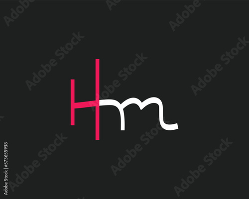 creative letter HM logo design vector template