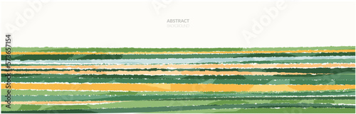 Sustainability and environmental green textured background for eco banner. World environment day template. Agriculture horizontal landscape, ecological header layout, rural panorama. Sustain nature
