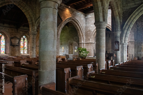 Inside St Aidan's Church in Bamburgh, UK photo
