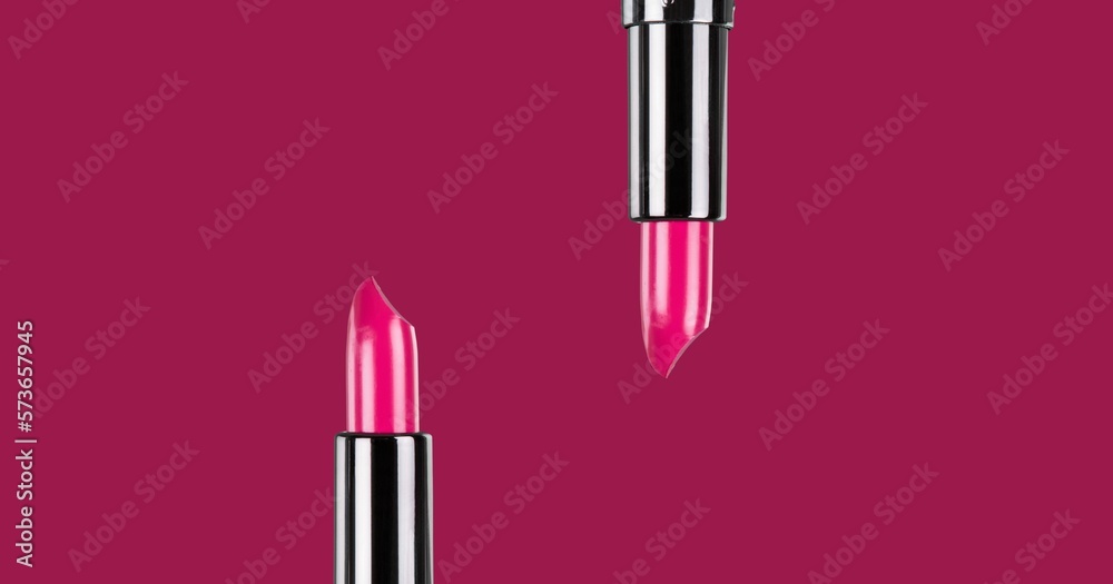 Beautiful lipsticks in Viva Magenta modern color Beautiful lipsticks in Viva Magenta modern color