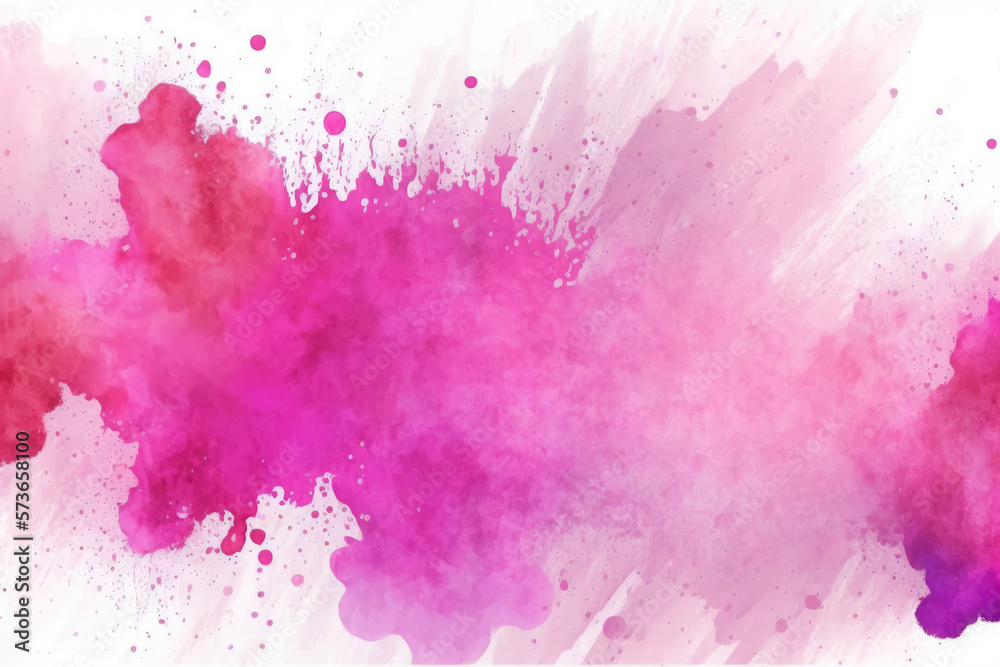 pink watercolor splatter stain texture background design.Generative AI