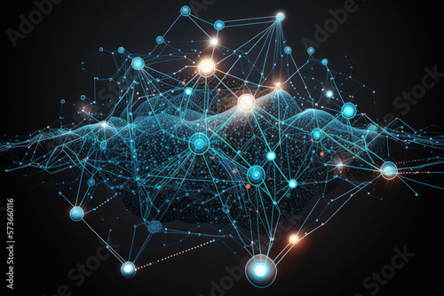 Communication technology internet business. Global world network and telecommunication on earth cryptocurrency and blockchain generative ai