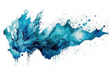blue watercolor splatter stain texture background design.Generative AI