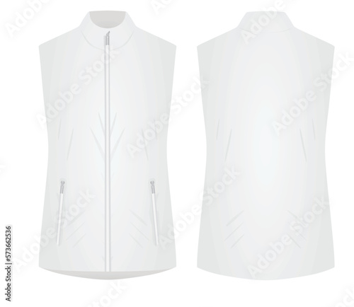 White female vest. vector illustration