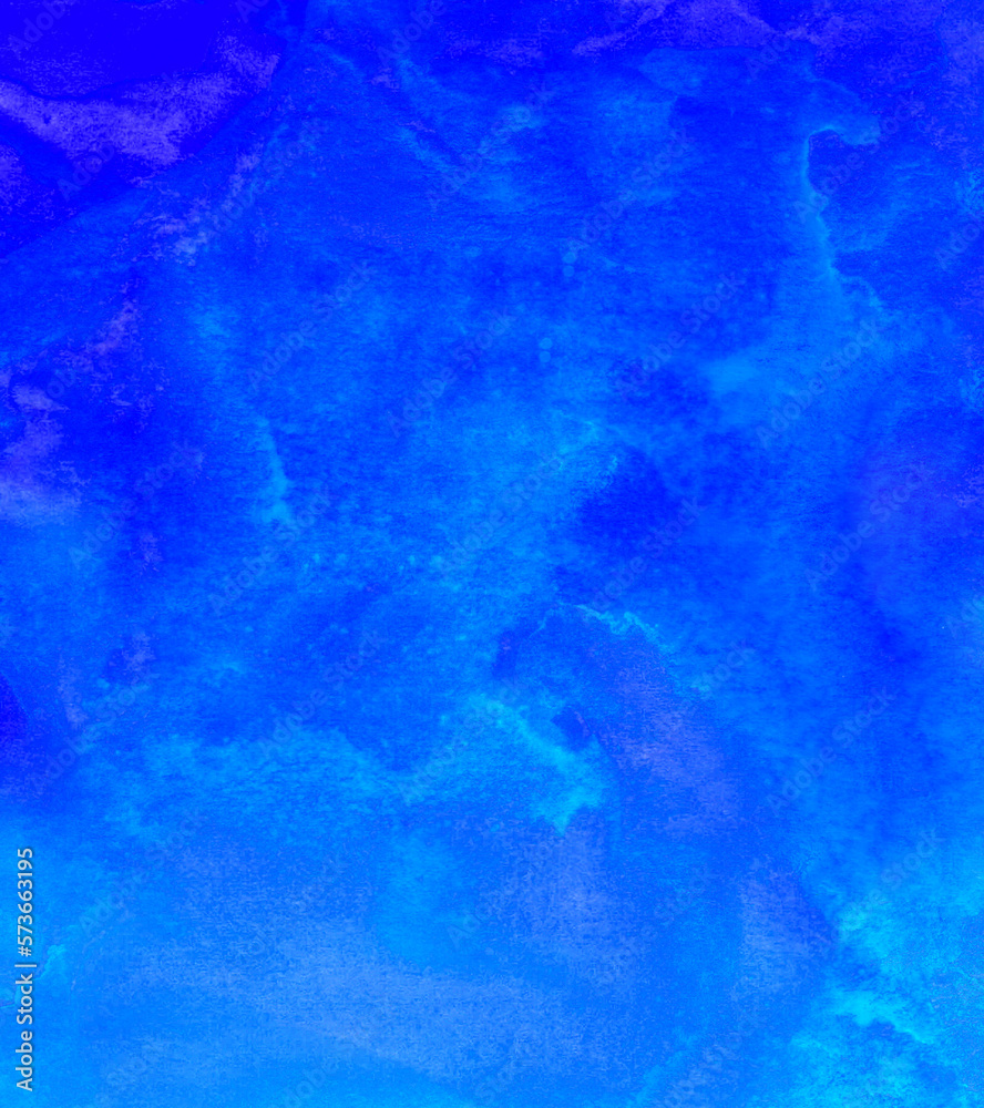 hand drawn abstract blue watercolor background with texture
