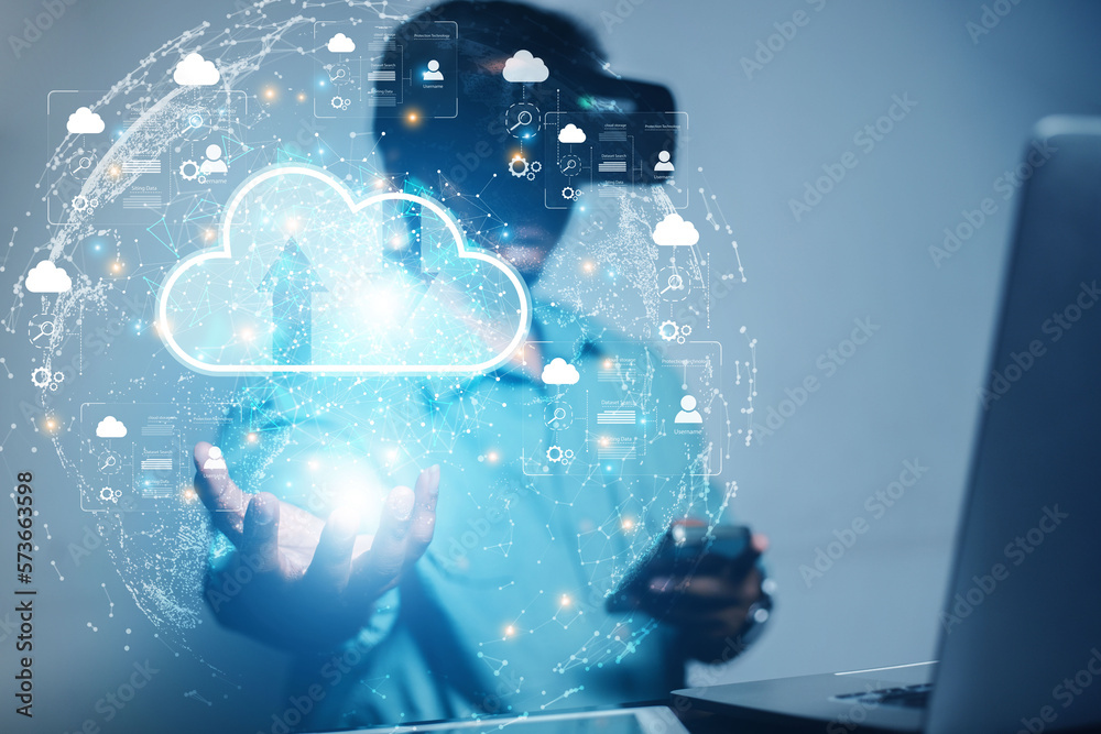 2023 business concept, businessman or engineer Show the trend of driving digital currency to develop online business. 2023 business concept, businessman or engineer Show the trend of driving digital currency to develop online business.