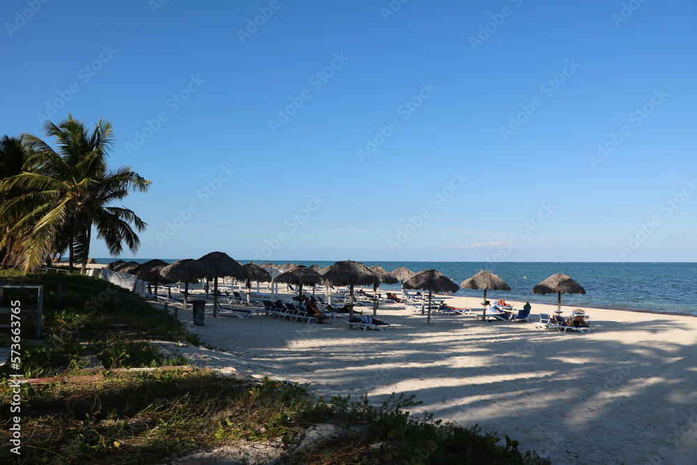 Sandy beach of Playa Santa Lucia, Cuba Caribbean