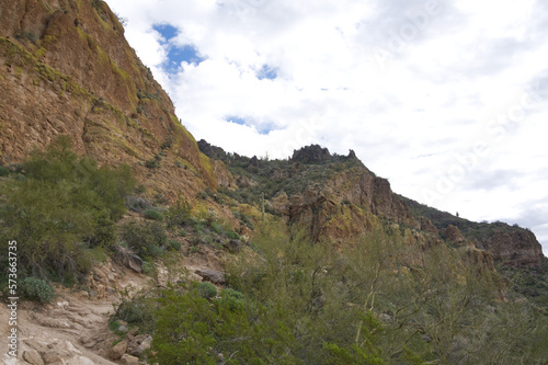 The wind cave trail located in the Usery Mountain Regional park near Mesa Arizona is a quintessential desert hiking trail.  © phillips