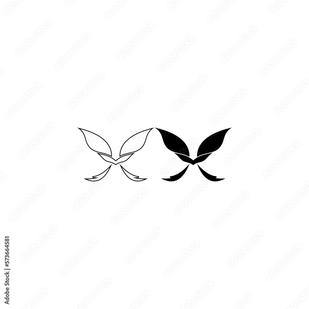 ILLUSTRATION OF BUTTERFLY AND LETTER H
