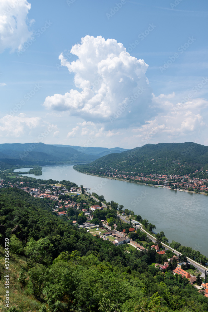 View of Danube Bend from Visegrad Citadel