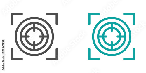 Center focus vector icons set