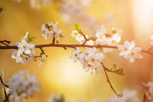 Apricot tree blossoms