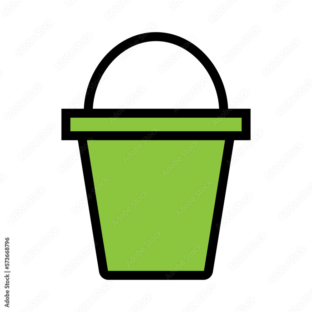Bucket icon line isolated on white background. Black flat thin icon on modern outline style. Linear symbol and editable stroke. Simple and pixel perfect stroke vector illustration Bucket icon line isolated on white background. Black flat thin icon on modern outline style. Linear symbol and editable stroke. Simple and pixel perfect stroke vector illustration