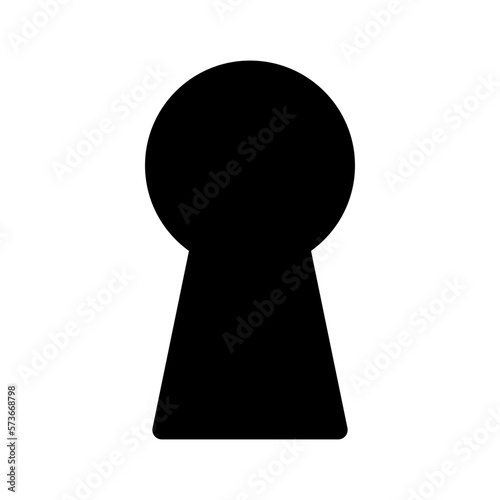 Key hole icon line isolated on white background. Black flat thin icon on modern outline style. Linear symbol and editable stroke. Simple and pixel perfect stroke vector illustration