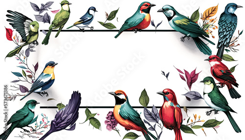 a white page with colored decorations photo