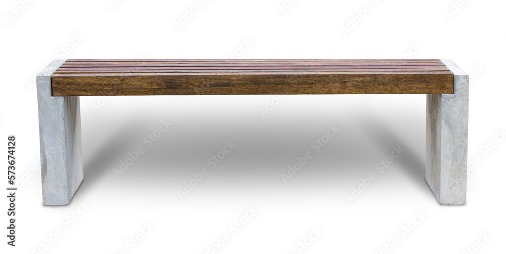 Long wooden chair isolated with clipping path Long wooden chair isolated with clipping path