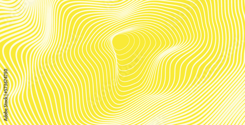 abstract wave line contour background yellow vector