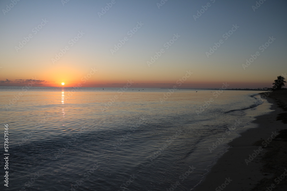 Sunset in Playa Santa Lucia, Cuba Caribbean Sunset in Playa Santa Lucia, Cuba Caribbean