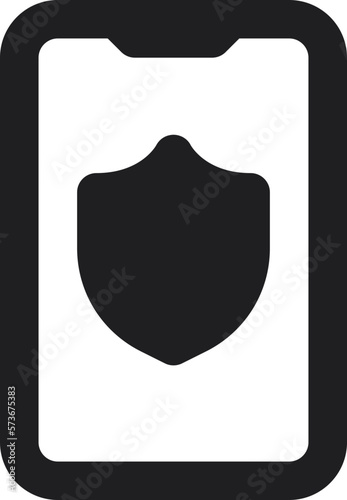 smartphone shield icon