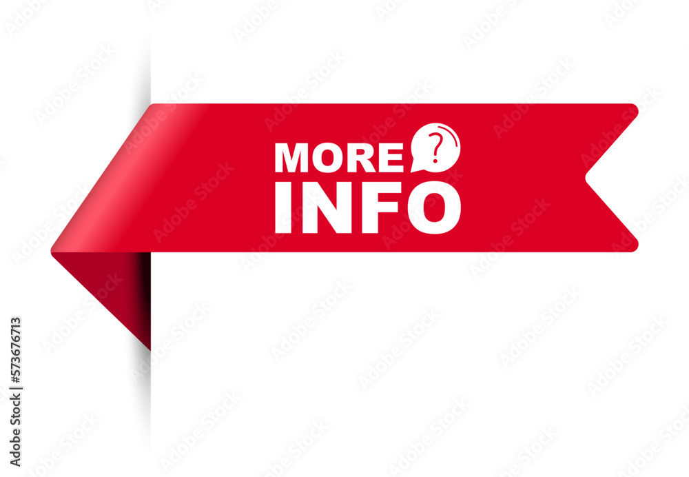 red vector illustration banner more info red vector illustration banner more info