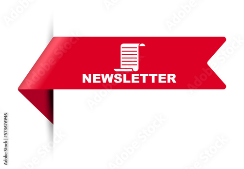 red vector illustration banner newsletter
