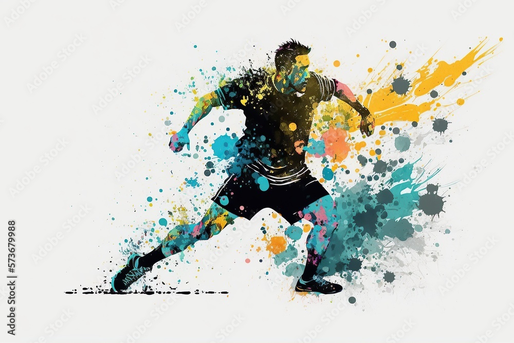 Soccerplayer - graffitistyle art Soccerplayer - graffitistyle art